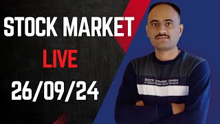 Stock Market Live 26 Sep 2024  indices Live View  Bull Run Continue [upl. by Laeahcim983]