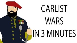 Carlist Wars  3 Minute History [upl. by Nylleoj950]