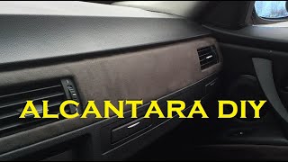 How To Wrap Alcantara On Your Dash Trim BMW E90 LCI 328i DIY [upl. by Yesmar]