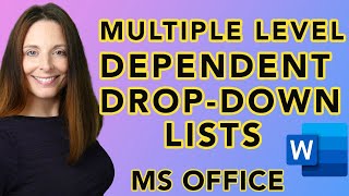 Create Multiple Level Dependent DropDown Lists in Word  Fillable Forms with 3 Cascading Levels [upl. by Picker839]