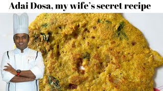 Adai Dosa  Adai Dosa recipe  Adai Dosa side dish  chutney for Adai Dosa [upl. by Assiar]