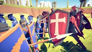 BIAĹO CZERWONI RYCERZE VS RZYMSCY TARCZOWNICY  TOTALLY ACCURATE BATTLE SIMULATOR  TABS [upl. by Ecydnac]