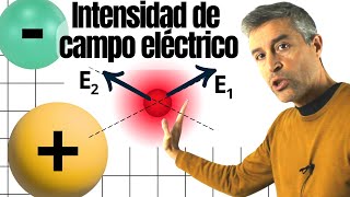 Intensidad de CAMPO ELÉCTRICO en un punto creada por dos cargas selectividad2024 [upl. by Alcus]