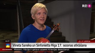 Vineta Sareika un Sinfonietta Rīga 17 sezonas atklāšana [upl. by Ynogoham392]