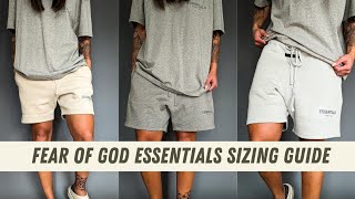 Fear of God Essentials Sizing Guide XXS vs XS vs S in Sweat Shorts [upl. by Conal914]