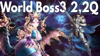 Kings Raid 22Q Rebel Clause  World Boss 3 Ft Xanadus [upl. by Driskill]