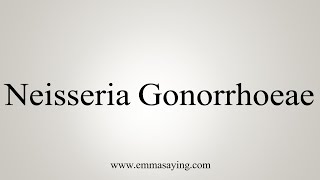 How To Say Neisseria Gonorrhoeae [upl. by Eniwtna]