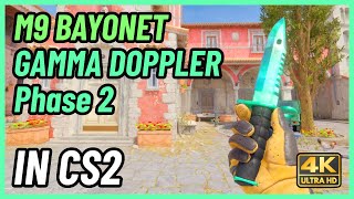 ★ CS2 M9 Bayonet Gamma Doppler Phase 2  CS2 Knife InGame Showcase 4K [upl. by Agle]