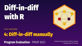 PMAP 8521 • Example Diffindiff with R 4 Diffindiff manually [upl. by Patten309]