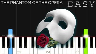 The Phantom Of The Opera Theme  EASY Piano Tutorial [upl. by Ilak9]