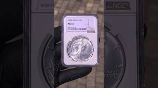 СЕРЕБРЯНЫЙ ДОЛЛАР 1988 ГОД 1ozFINESILVERONE DOLLAR NGC MS 69 [upl. by Naresh]