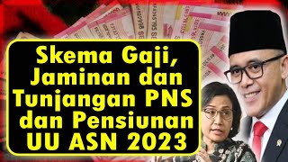 Skema Gaji Jaminan dan Tunjangan Bagi PNS PPPK dan Pensiunan PNS dalam UndangUndang ASN 2023 [upl. by Reld609]