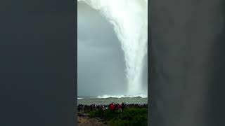 Waterspout right in front of the shore naturaldisaster [upl. by Weiman]