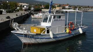 A collage of Greek fishing boats in the villages of Petalidi and Agios Andreas in south Peloponnese [upl. by Kajdan]