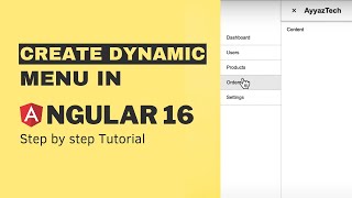 How to create dynamic menu in angular 16 [upl. by Durst]