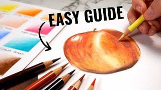 How to blend Polychromos Colour Pencils Step by Step Tutorial [upl. by Terrell]