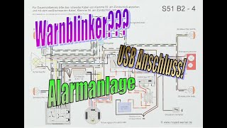 Blinkkontrollleuchte trotz LEDBlinker Warnblinker USB Dose Alarmanlage Twostrokerz  Simson [upl. by Noreen]