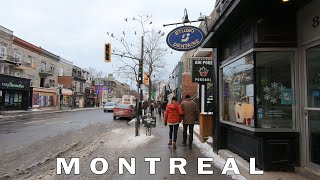 Montreals Prettiest Neighborhood Le Plateau MontRoyal Winter Walking [upl. by Bein]