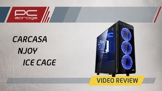 PC Garage – Video Review Carcasa nJoy Ice Cage [upl. by Annailuj]