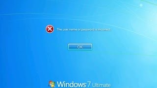 Solución del Error de Inicio Windows 7 El Usuario o contraseña es incorrecto [upl. by Ri682]