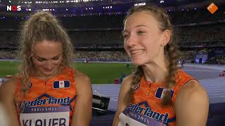 Femke Bol Lieke Klaver and TeamNL• Interview Dutch TV Womens 4x400m • 🇳🇱 Olympic Silver Medal🇨🇵 🥈 [upl. by Cartwright]