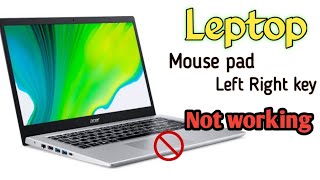 laptop mouse pad not working  left right buttons not working windows 10 [upl. by Nare]