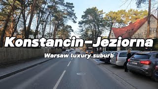 KonstancinJeziorna 4K Driving  luxury Warsaw suburb [upl. by Ynnohj299]