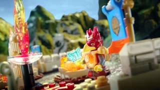 LEGO® CHIMA™  Flying Phoenix Fire Temple vs Maula’s Ice Mammoth Stomper [upl. by Kacerek]