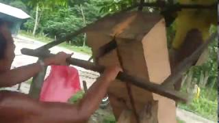 traditional way of cutting wood in india and nepal and all over the world [upl. by Timothea]