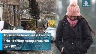 Llega la nieve y aguanieve con la primera tormenta invernal y Frente Frío 11 [upl. by Seuqcaj]