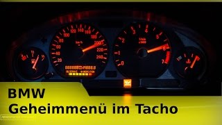 BMW E36E46E39E38Z3Z4 Geheimmenü im Tacho  Hidden Menus Bordcomputer [upl. by Atilek]