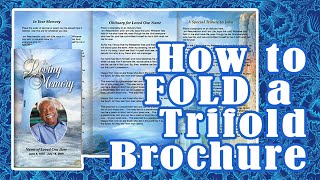 How to Fold a Tri Fold Brochure Program [upl. by Edasalof]