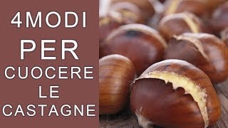 CASTAGNE IN PADELLA AL FORNO AL MICROONDE E CASTAGNE BOLLITE 4 MODI PER CUOCERE LE CALDARROSTE [upl. by Jamill]