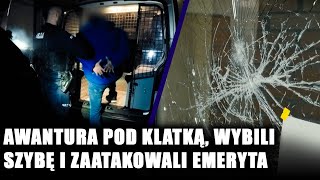 Zdemolował klatkę schodową Agresywny mężczyzna szantażował policję Mój ojciec jest dyrektorem [upl. by Eceeryt]