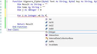 Vigenere Cipher Encryption in VB 2015 [upl. by Mueller]