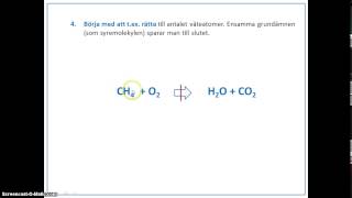 Att skriva och balansera reaktionsformler gammal version [upl. by Yssak]