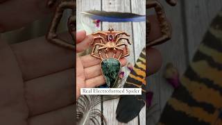 Electroformed Spider Pendant  Gothic Jewellery  Oddities shorts crystaljewelry [upl. by Elvira]