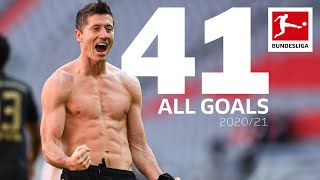 Robert Lewandowski  All Bundesliga Goals 202021 [upl. by Tenahs]