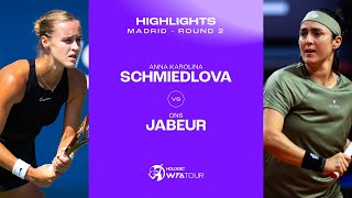 Anna Karolina Schmiedlova vs Ons Jabeur  2024 Madrid Round 2  WTA Match Highlights [upl. by Bentlee]