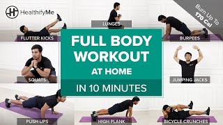 FULL BODY WORKOUT At Home In 10 Minutes  Cardio Workout At Home  No Equipment Workout HealthifyMe [upl. by Leta953]