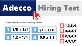 How To Pass Adecco Hiring Aptitude Test [upl. by Ylloh]