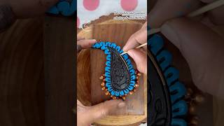 Part1 Terracotta jewellery painting process💙 8870669160✅ artbyshaaru painting art trending [upl. by Gnirps]