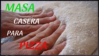 MASA CASERA para PIZZA 🍕 HECHA a MANO  Masa SUAVE para ESTIRAR A MANO como la PIZZA ITALIANA [upl. by Aznaed]