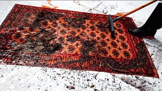 You have never seen such a beautiful carpet  satisfying carpet cleaning ASMR 🥺😍 [upl. by Adnilab]