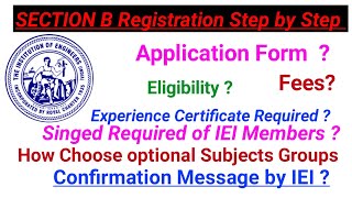 AMIE Section B Registration Step to Step information [upl. by Howarth]