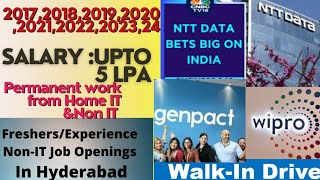 NTT DataWiproGenpactwork from home recruitment 2023latest job openings DailyJobUpdates [upl. by Leoline]