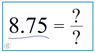 875 as a Fraction simplified form [upl. by Arianne]