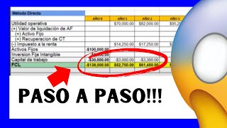 😱 Como hacer un FLUJO de CAJA Libre 🚀paso a paso en Excel [upl. by Aicekan856]