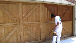 Garage Door Staining  Dallas FT Worth TX  Garage Door Staining Near Me [upl. by Eltsyek]