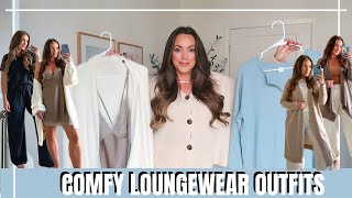 COMFY LOUNGEWEAR OUTFITS  Abercrombie Aerie Free People Honeylove Loungewear Lookbook [upl. by Aleicarg154]